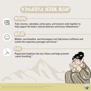 Ancient Paths Mullein Herbal Tea Blend Respiratory Support & Immunity Caffeine Free 20 Sachets