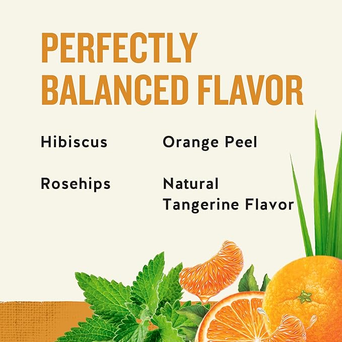 Celestial Seasonings Tangerine Orange Zinger Herbal Tea 20 Tea Bags