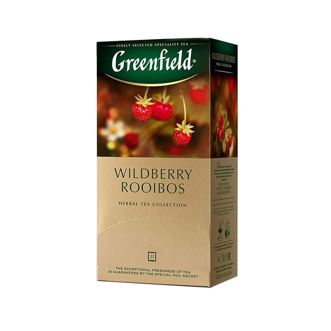Greenfield Wildberry Rooibos Herbal Tea Fruit & Herbal Collection 25 Teabags