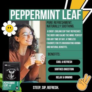 Revival Tea Company Peppermint Tea Loose Leaf 3 Ounces