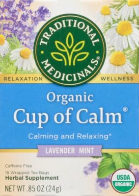 Traditional Medicinals Organic Cup of Calm Herbal Tea 16 Tea Bags