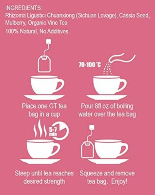 GT High Blood Pressure Tea Premium Blend 1.4 Ounce Box 20 Tea Bags 2 Pack