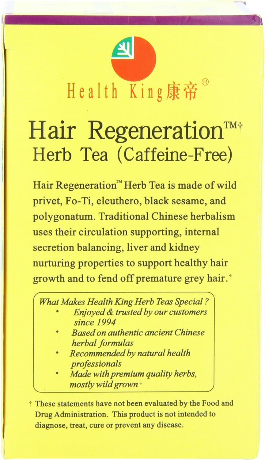 Health King Hair Regeneration Herb Tea 20 Teabags Pack of 4
