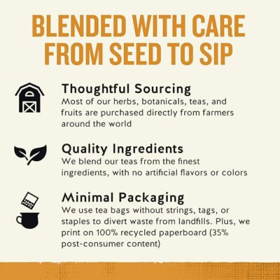 Celestial Seasonings Tangerine Orange Zinger Herbal Tea 20 Tea Bags