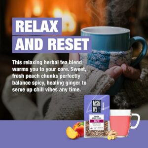 Tiesta Tea Ginger Sweet Peach Loose Leaf Spicy Peach Herbal Tea 25 Cups