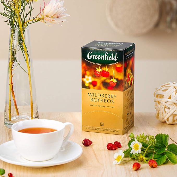Greenfield Wildberry Rooibos Herbal Tea Fruit & Herbal Collection 25 Teabags