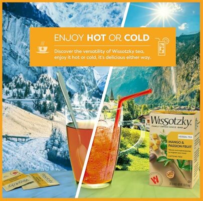Wissotzky Mango Passion Fruit Herbal Tea 6 Pack 120 Tea Bags