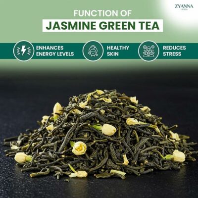 Zyanna Jasmine Green Tea Premium Whole Leaf Herbal Green Tea 50 Cups