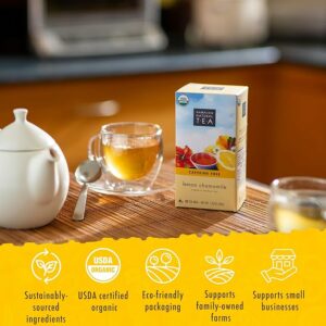 Organic Lemon Chamomile Tea Calming Relaxing for Bedtime 20 Bags