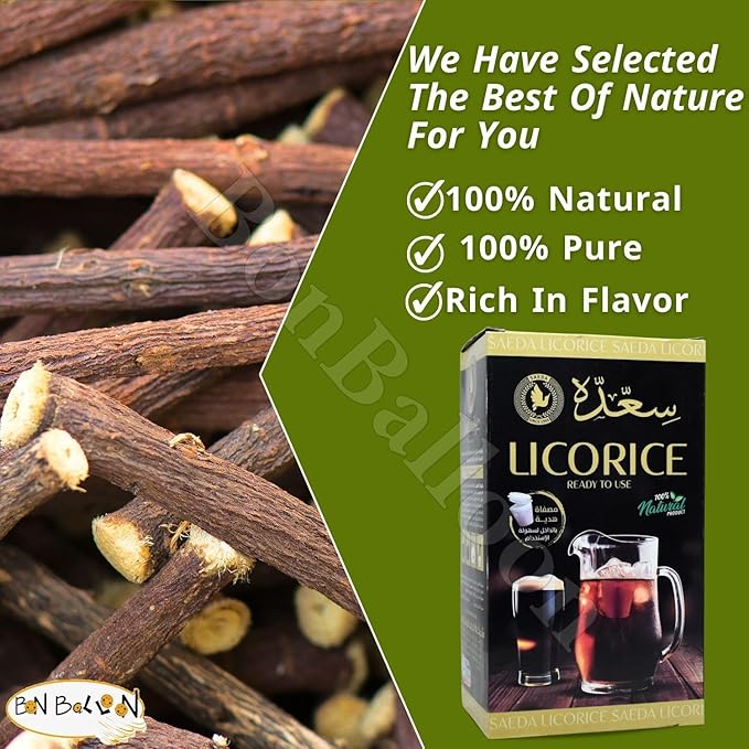 Saada Licorice Liquorice Pure Natural Premium Raw Root Extract Powder 1 Pack
