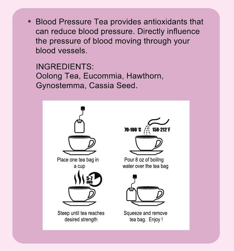 GT Blood Pressure Tea 1.13 Ounce Box 16 Tea Bags