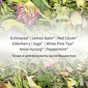 Immunity Herbal Tea Sacred Blossom Farm 1.9 oz. Caffeine Free Loose Leaf Tisane