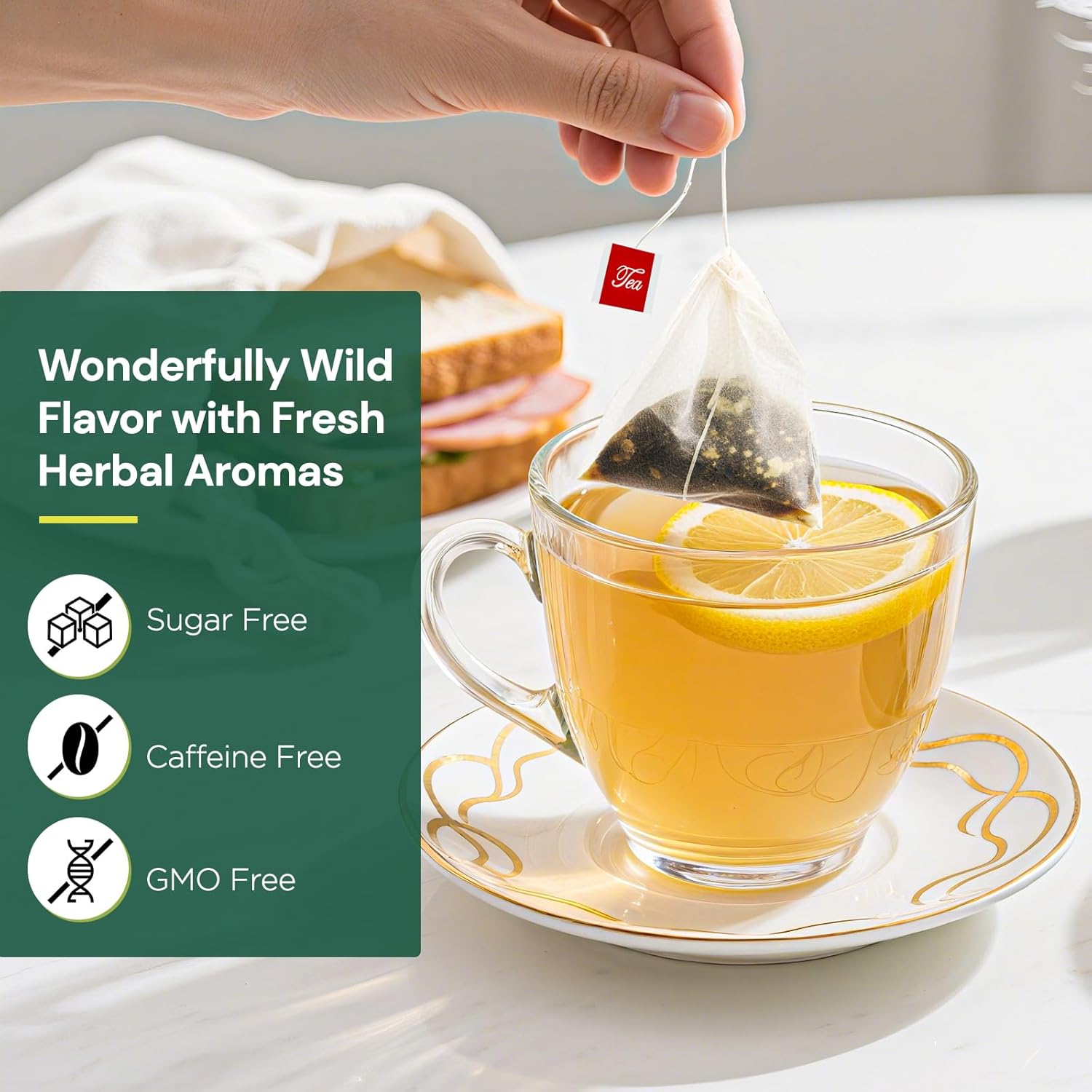 Dandelion Leaf and Root Tea Bag Natural Dandelion Roasted Herbal Detox Teabag for Liver & Kidney Health 100 Teabags