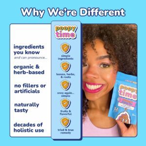 Poopy Time Debloat and Detox Tea for Bloated Belly & Digestion 12 Sachets
