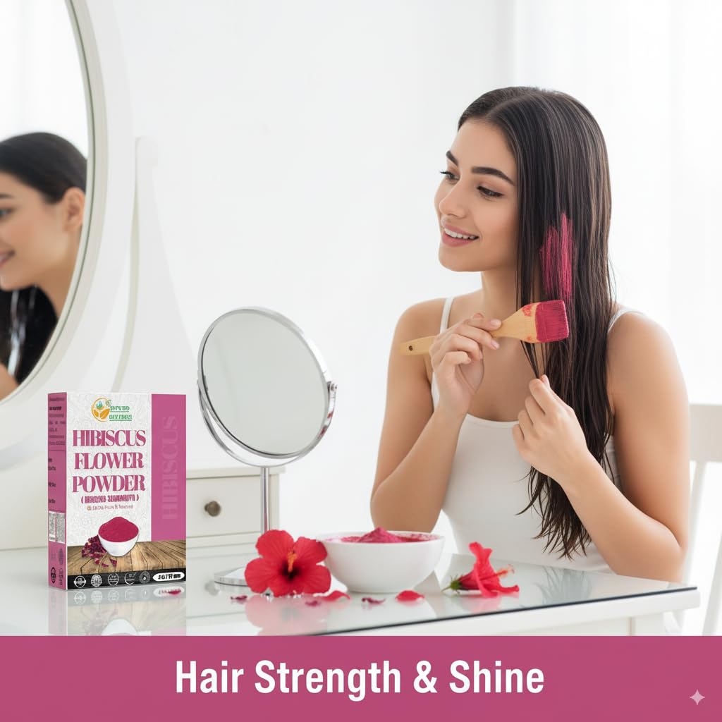 Herbs Botanica Hibiscus Powder 100% Pure & Natural for Hair Skin