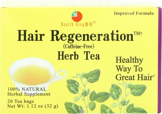 Health King Hair Regeneration Herb Tea 20 Teabags Pack of 4