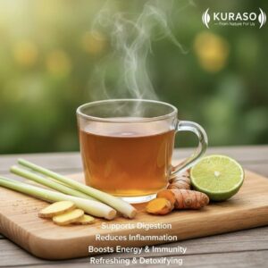 Kuraso Herbal Tea Supports Digestion Immune Health & Anti Inflammatory Benefits 40 Teabags
