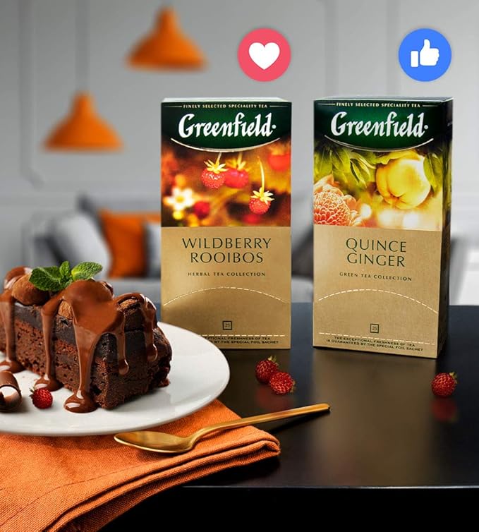 Greenfield Wildberry Rooibos Herbal Tea Fruit & Herbal Collection 25 Teabags