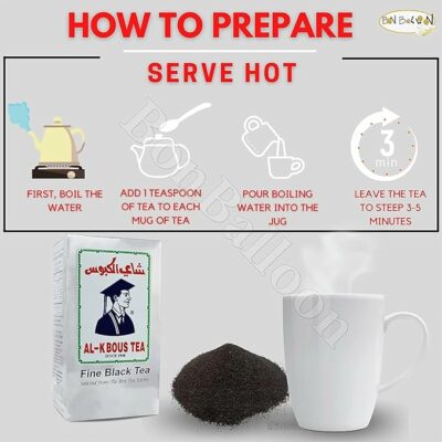 Fine Al-Kbous Black Tea Soft Loose Egyptian 1 Pack