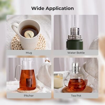 Reinmoson Tea Strainers for Loose Tea Extra Fine Mesh Tea Infuser