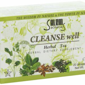 Salem Botanicals Cleanse Well Tea Supports Digestion Bloating Relief & Detoxification 20 Tea Bags