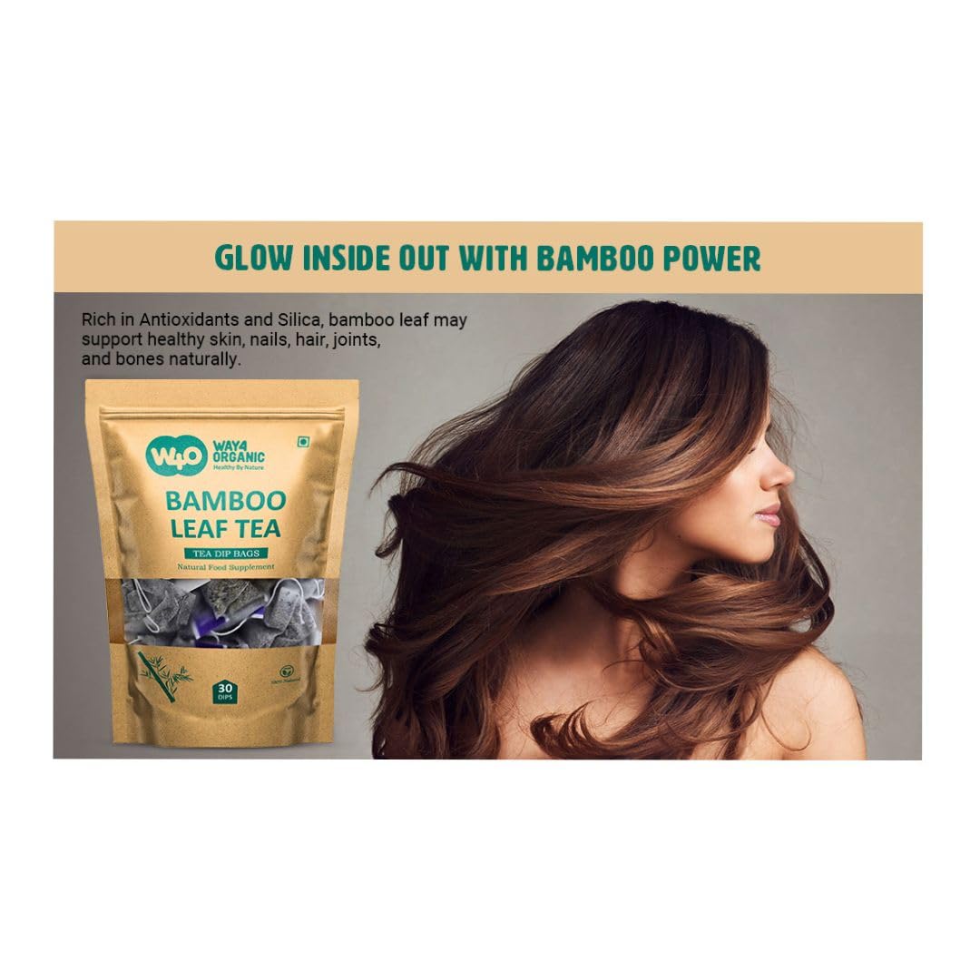 Bamboo Leaf Tea Supports Healthy Skin Nail Hair Joints and Bones 30 Tea Bags