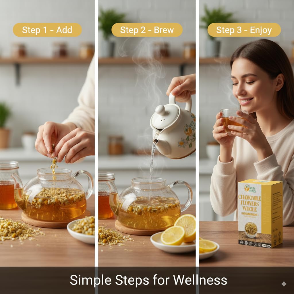 Herbs Botanica Organic Chamomile Flowers Dried Whole Herbal Tea 200 grams