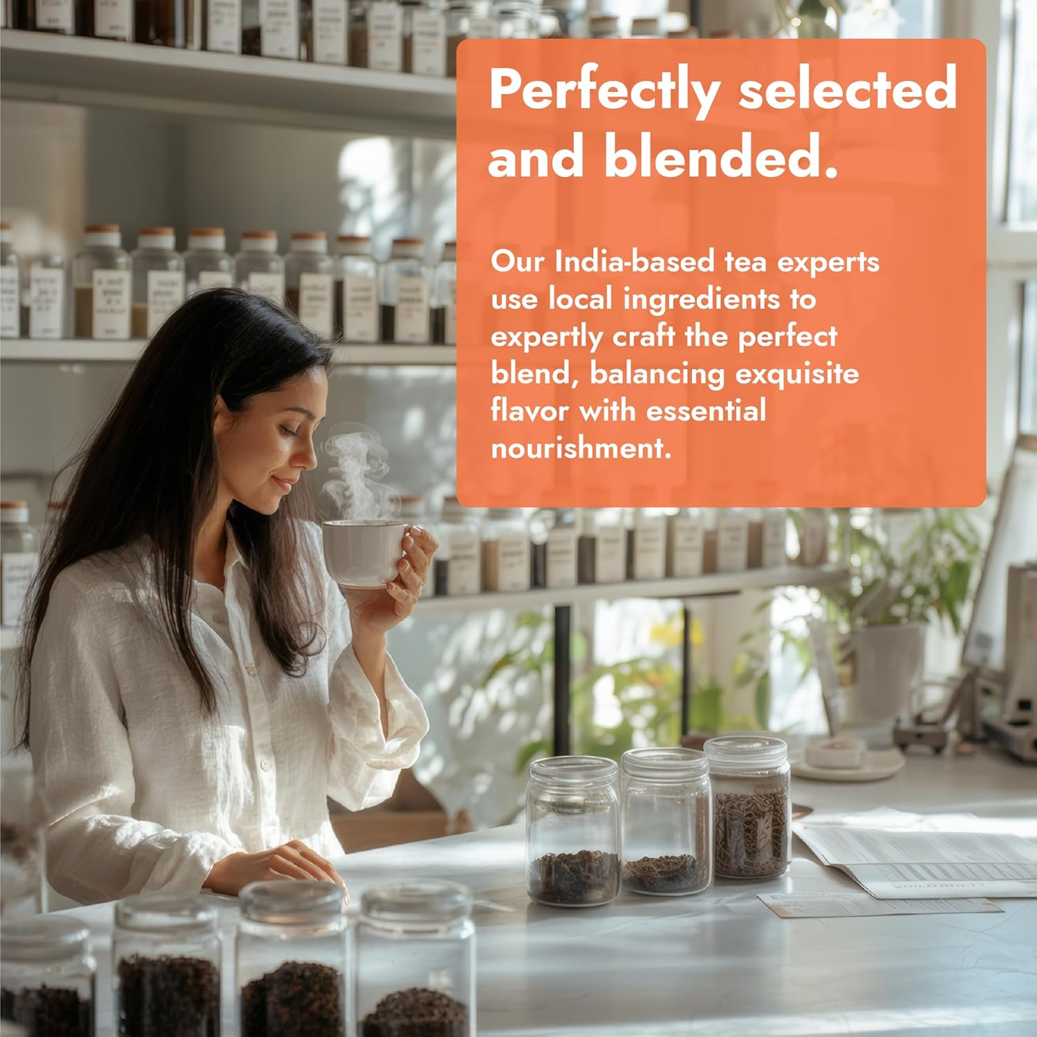 Vital Bloom 120 Tea Bags Ginger Turmeric Cinnamon Tea 100% Natural Ingredients