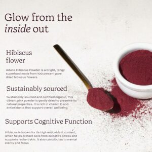 Aduna Organic Hibiscus Powder 100% Hibiscus Flower for Skin Gut and Heart Health 275g