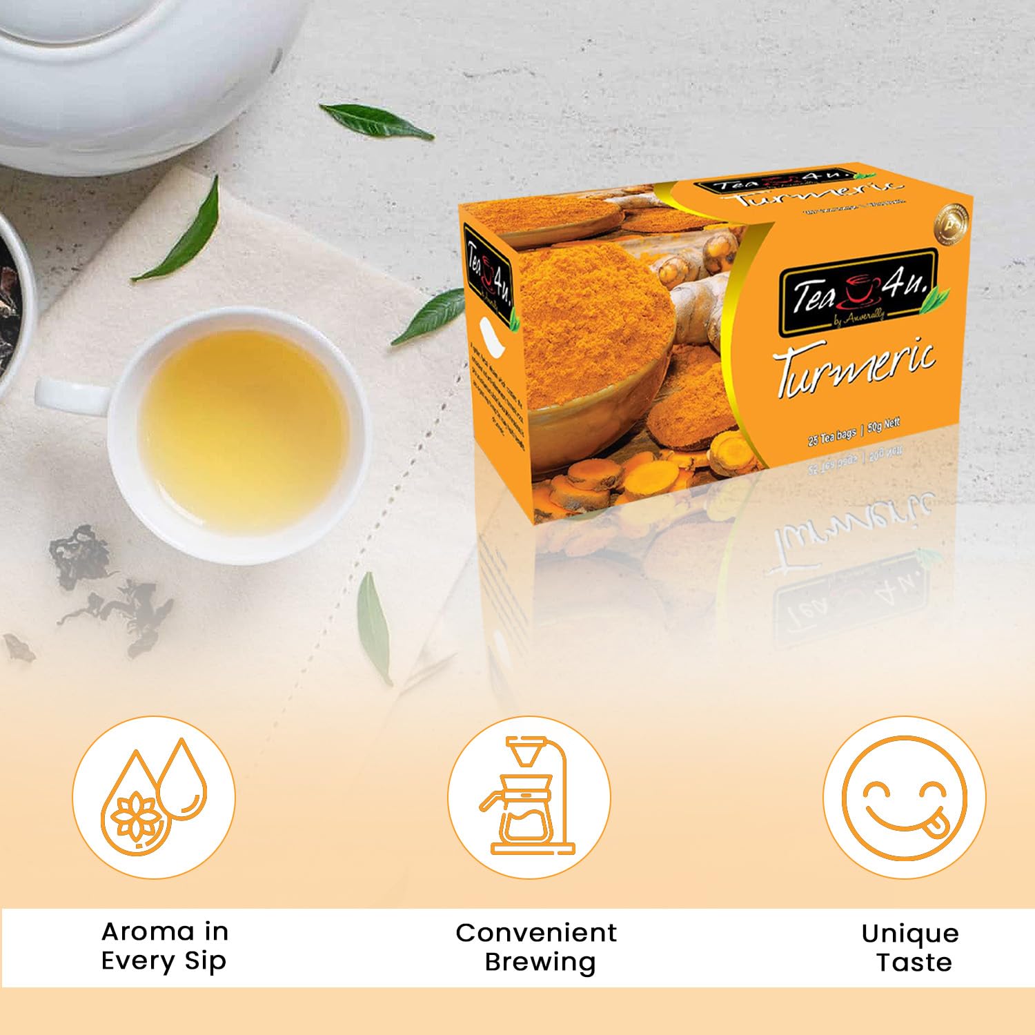 Tea4U Herbal Infusion Tea Bags Hydration & Refreshing Herbal Blend 25 Teabags