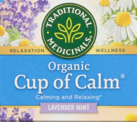 Traditional Medicinals Organic Cup of Calm Herbal Tea 16 Tea Bags