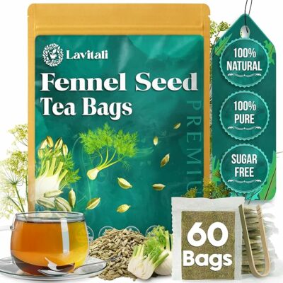Lavitali, Fennel Tea Bags 100% Pure Herbal Tea 60 bags