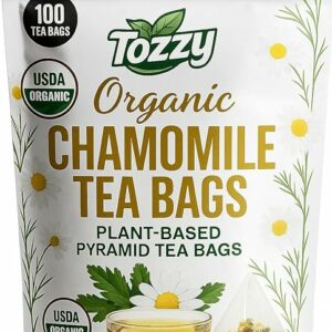 Tozzy Organic Chamomile Tea 100 Plant Based Tea Bags