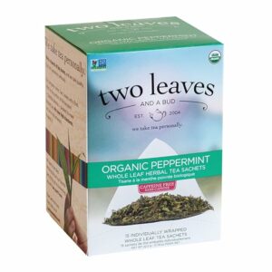 Two Leaves and a Bud Organic Peppermint Tea Bags 15 Teabags