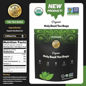 Buddha Teas Organic Holy Basil Tea 100 TeabagsIngredients Holy Basil