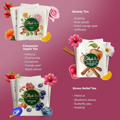 Olinda Healing Flowers & Roots Gift Box Natural Caffeine Free Tea 45 Teabags
