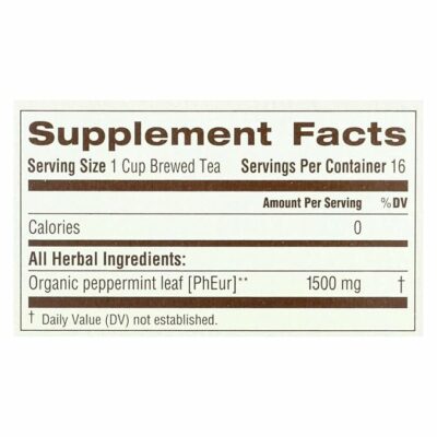 Traditional Medicinals Organic Peppermint Herbal Tea 16 tea bags