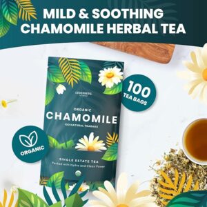 Organic Chamomile Tea 100 Tea Bags Organic Herbal Tea