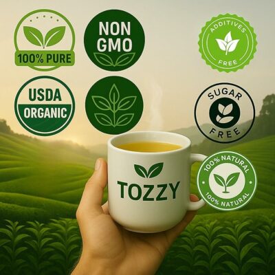 Tozzy Organic Chamomile Tea 100 Plant Based Tea Bags