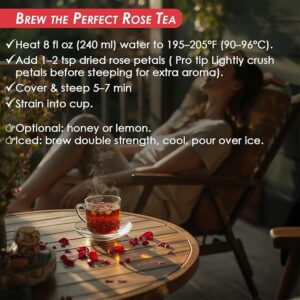 Cure Wid Pure Certified Organic Dried Rose Petals 4 oz