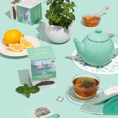 Two Leaves and a Bud Organic Peppermint Tea Bags 15 Teabags