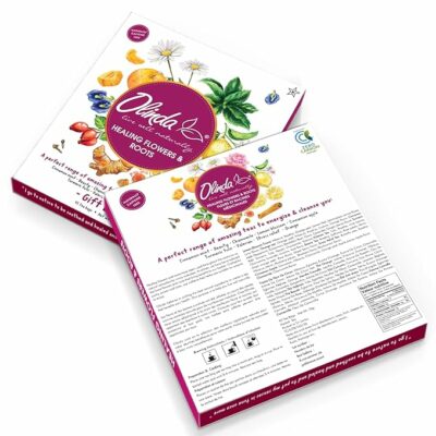 Olinda Healing Flowers & Roots Gift Box Natural Caffeine Free Tea 45 Teabags