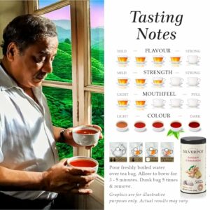 Silverpot Ginger Cinnamon Tea Bags 50 Teabags 100% Natural