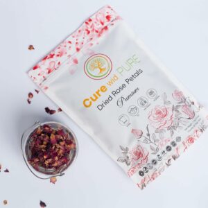 Cure Wid Pure Certified Organic Dried Rose Petals 4 oz