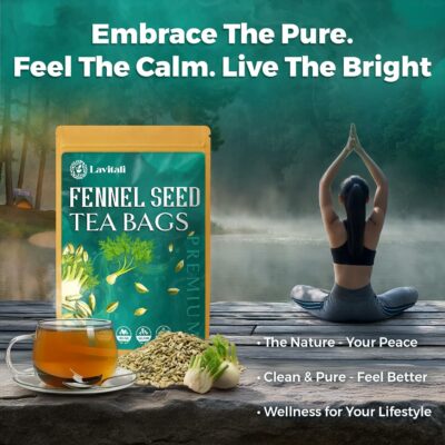 Lavitali, Fennel Tea Bags 100% Pure Herbal Tea 60 bags