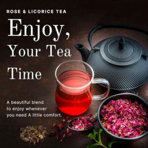 Rose Licorice Tea cut 50g Rose Reverie Dried Petals & Licorice Root