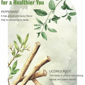 Licorice Mint Tea Bags Caffeine Free Licorice Root Tea Bags 20 Counts
