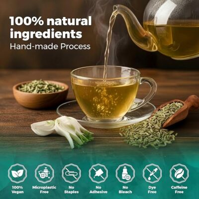 Lavitali, Fennel Tea Bags 100% Pure Herbal Tea 60 bags