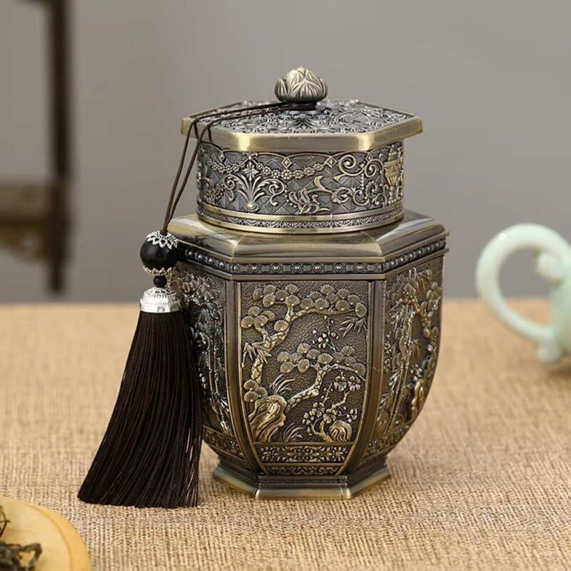 Metal Tea Container Jar Tea Canisters Containers for Storage Tea