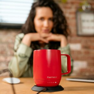 Premium Heated Coffee Mug Smart Electric Cup Cherry Red